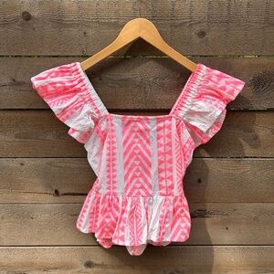 Francesca's Pink and White Top